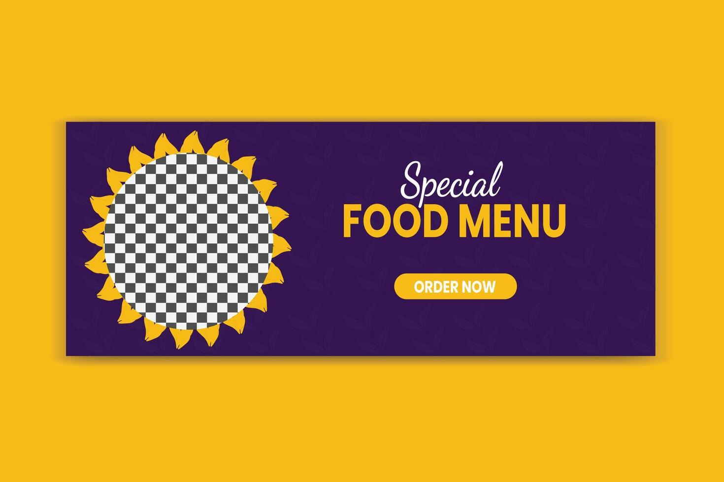 Food Social Media Banner Design vector