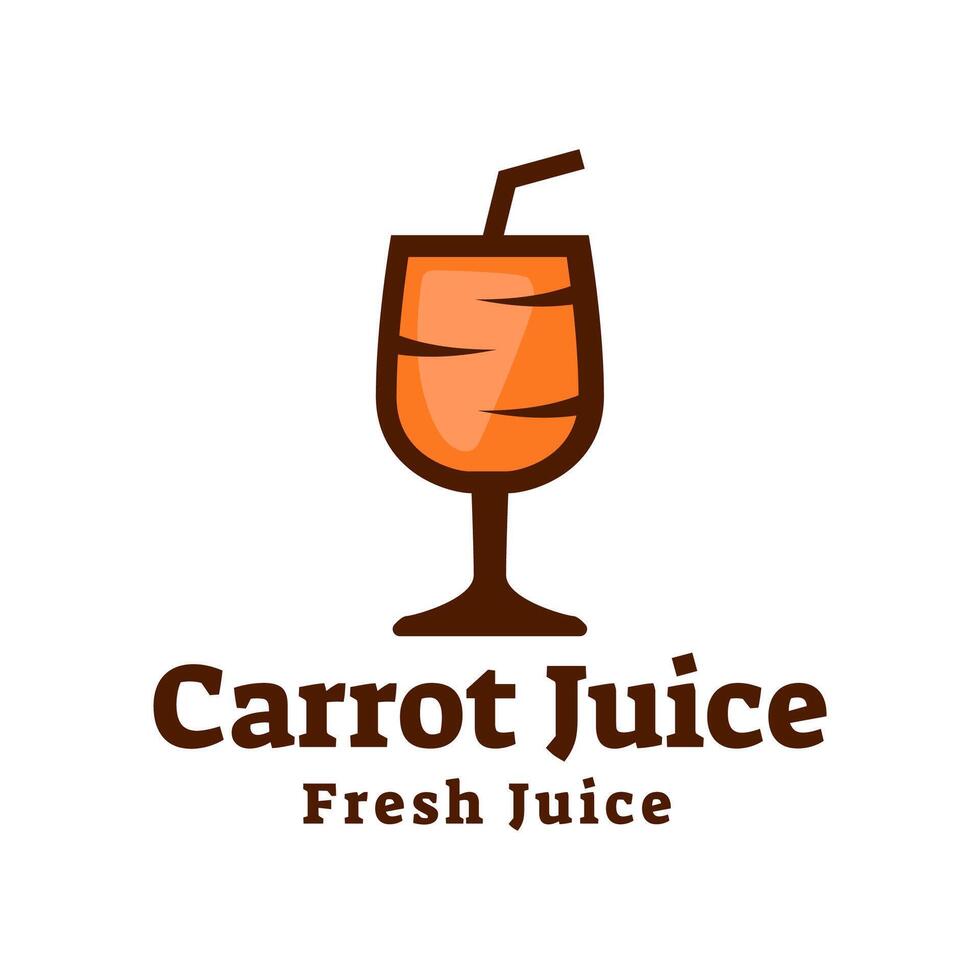 Juice carrot logo, fresh carrot drink logo design vector template isolated on white background.