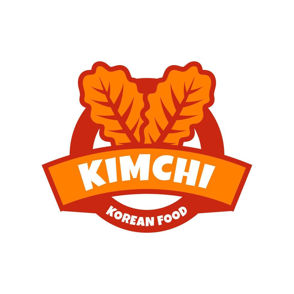 kimchi logo coreano comida vector plantilla, para orgánico sano tradicional hecho en casa comida gráfico diseños inspiración