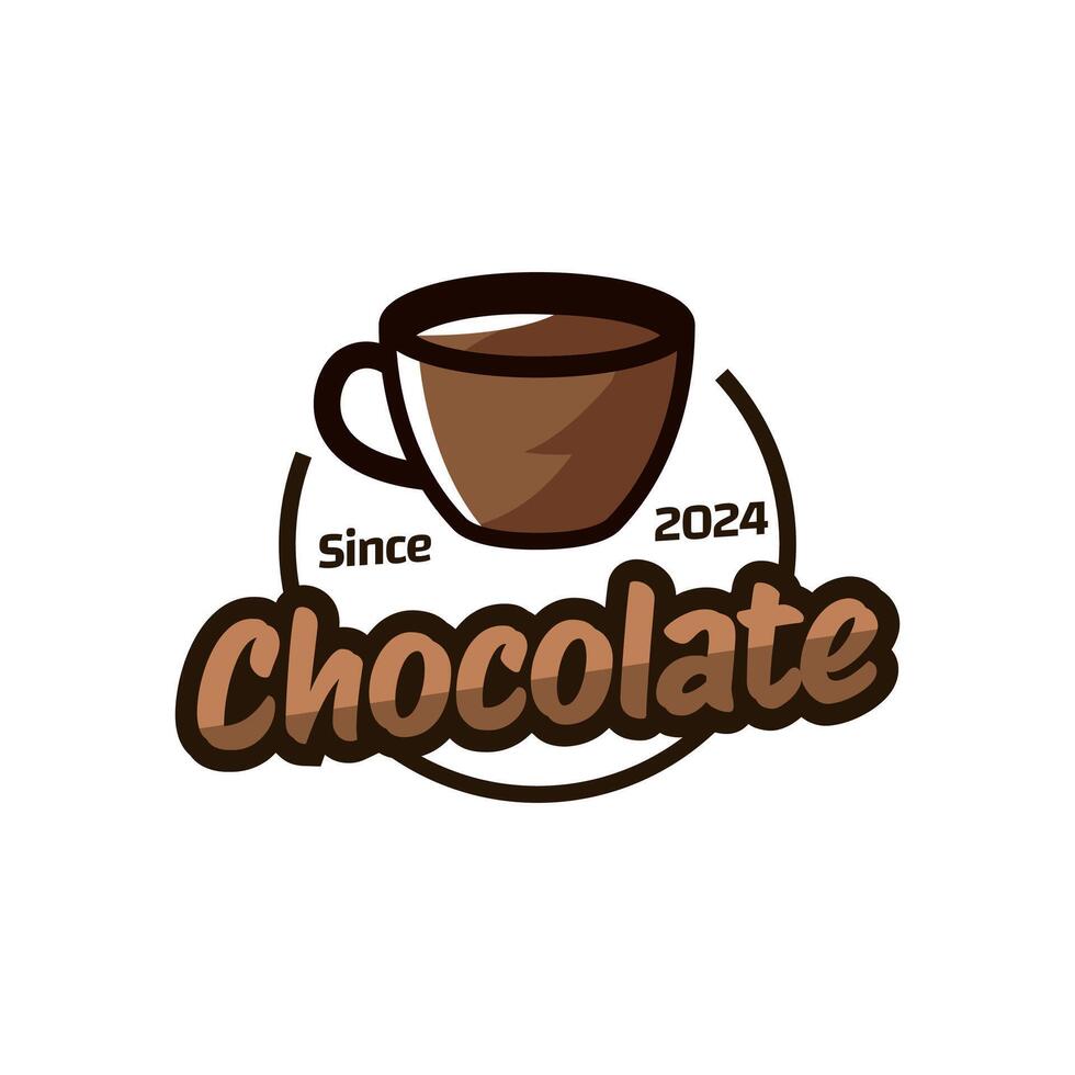chocolate bebida logo icono concepto ilustración vector
