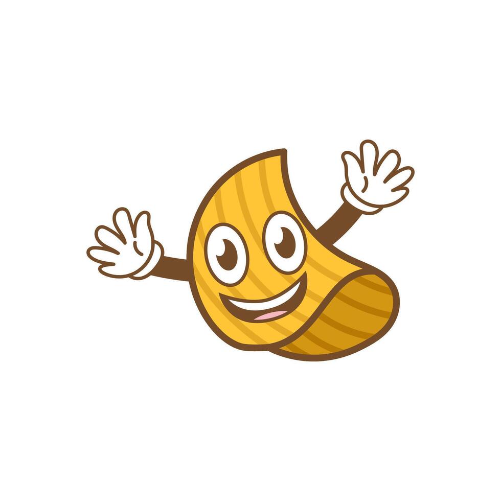 Delicious potato logo template, with funny cartoon character vector