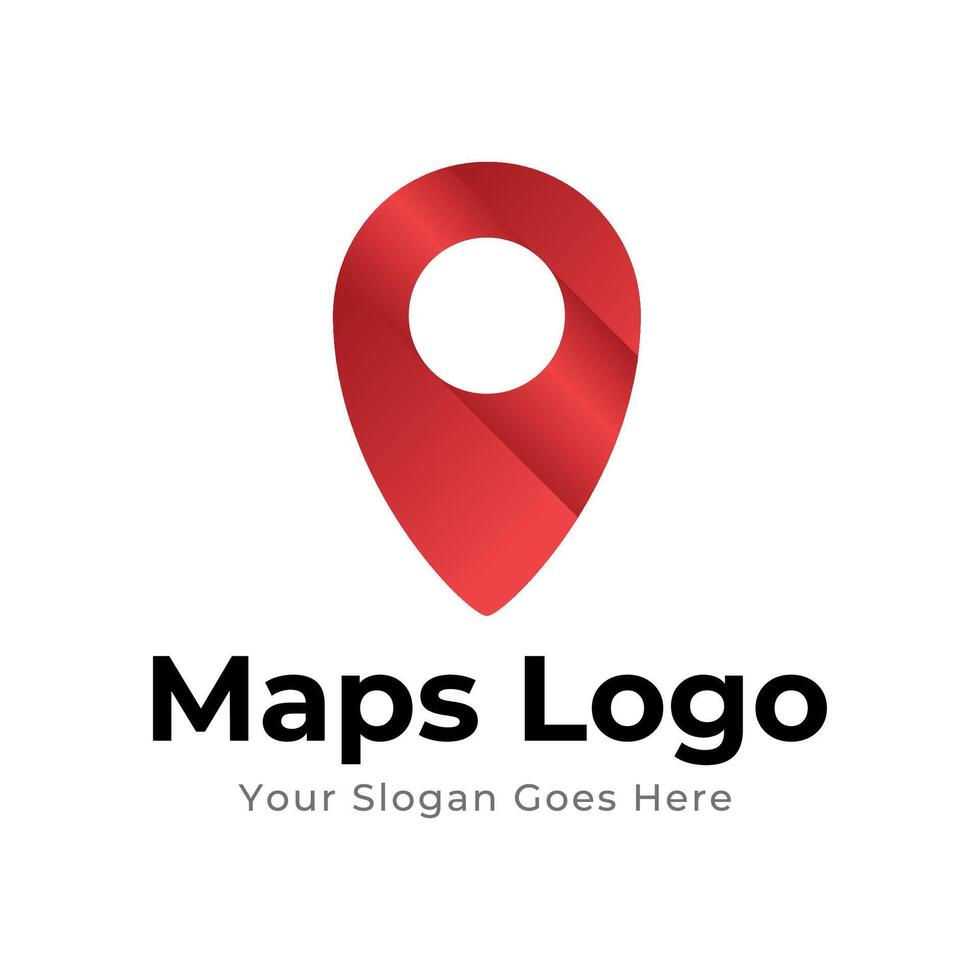 Map Pin Logo Design Element. Map pin location icon logo design vector