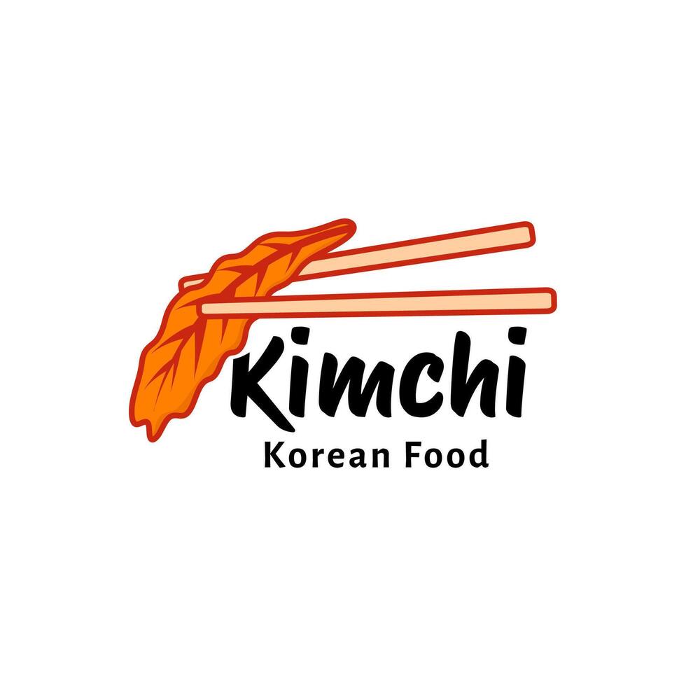 kimchi logo coreano comida vector plantilla, para orgánico sano tradicional hecho en casa comida gráfico diseños inspiración