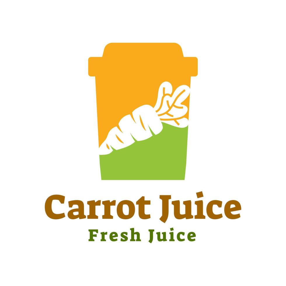 jugo Zanahoria logo, Fresco Zanahoria bebida logo diseño vector modelo aislado en blanco antecedentes.