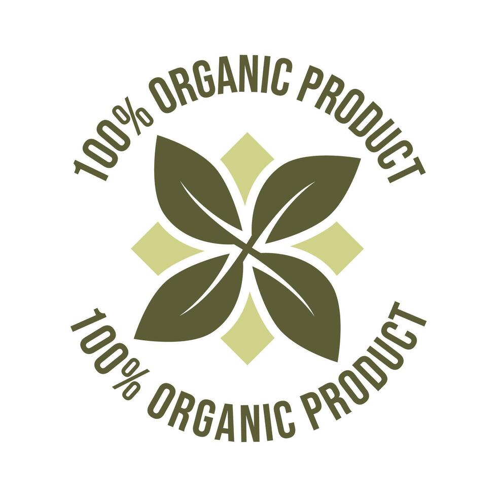 Green Organic Products Labels. Ecologic food stamps. Organic natural food labels. vector