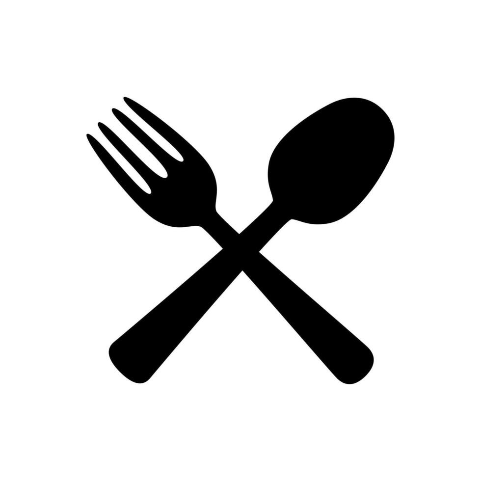 Cutlery icon. Spoon, forks. restaurant business concept, vector illustration