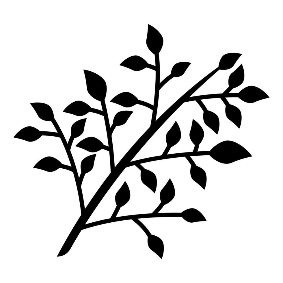Leaf Icon and Symbols isolated on white background. vector