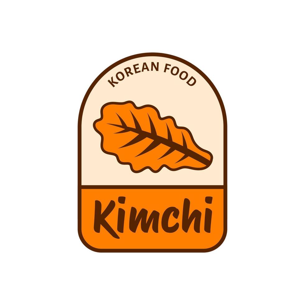 kimchi logo coreano comida vector plantilla, para orgánico sano tradicional hecho en casa comida gráfico diseños inspiración
