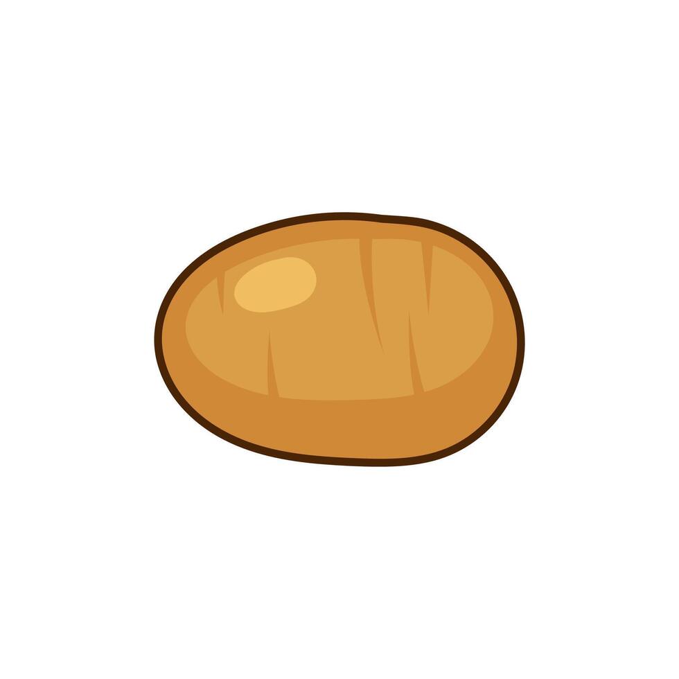 Cute potato icon isolated on white background. vector