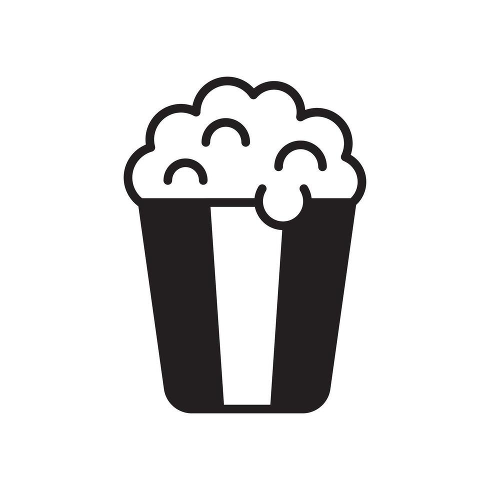 Popcorn icon symbol template for graphic and web design logo vector illustration