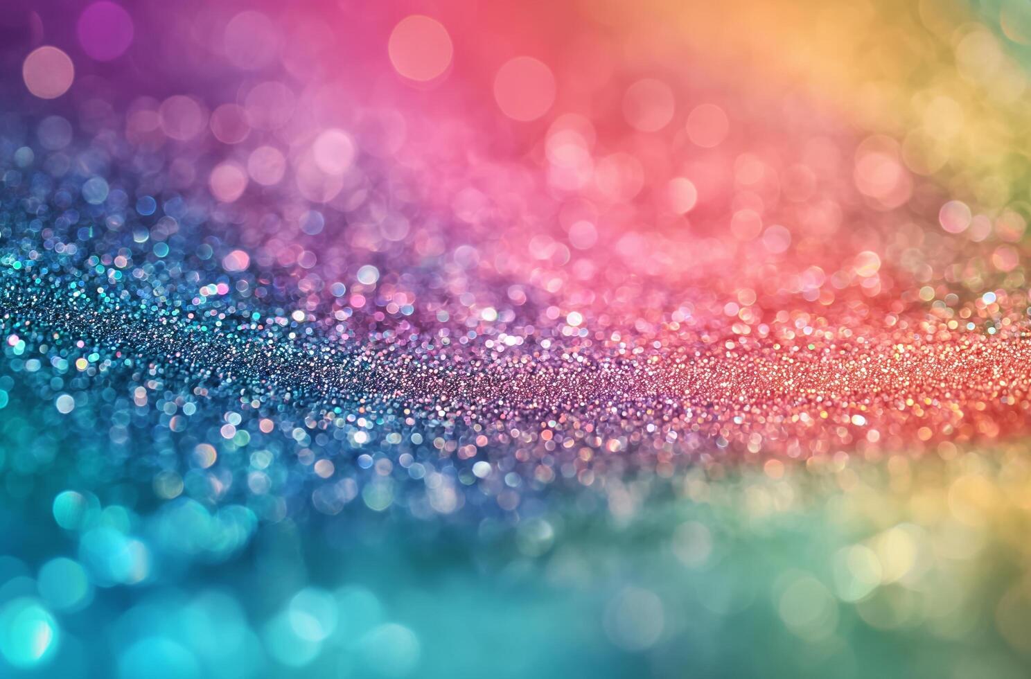 AI generated Vibrant glitter rainbow texture photo