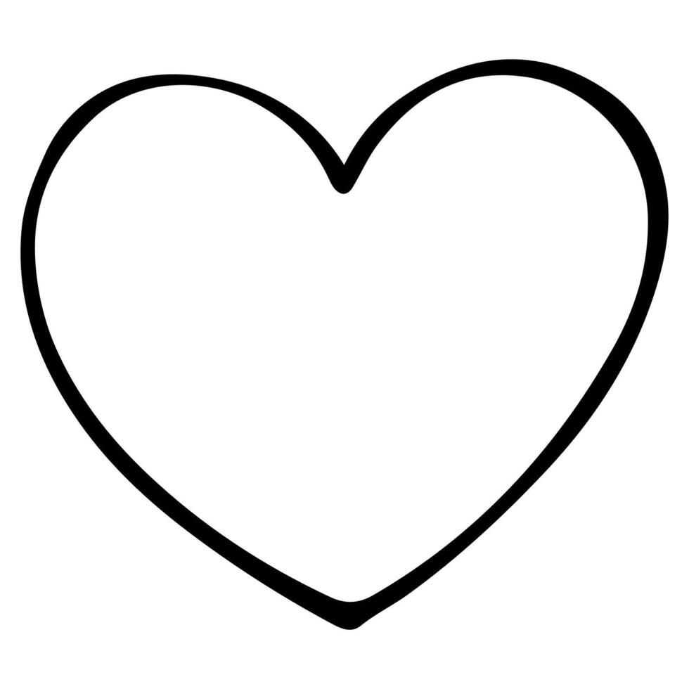 heart shape black outline icon sign symbol of love element to decoration happy holiday vector illuatration