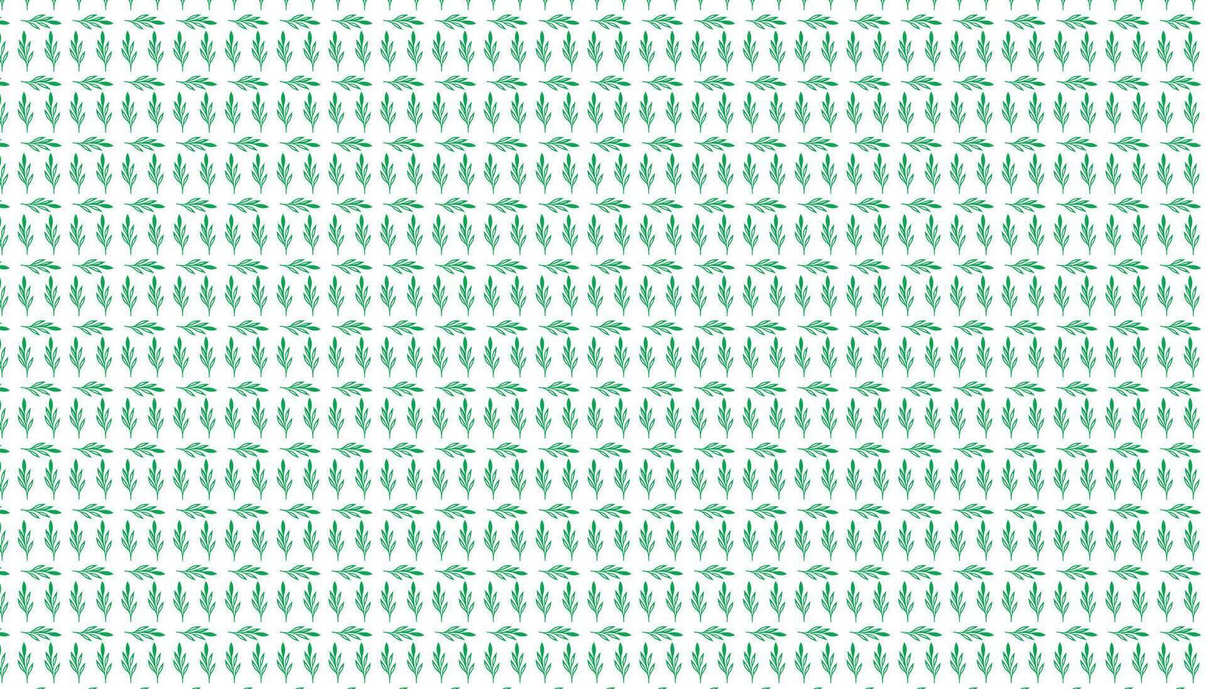 hand draw floral flower seamless pattern of green leaves Spring horizontal style Vector Design on a white background, Curtain, carpet, wallpaper, clothing, wrapping