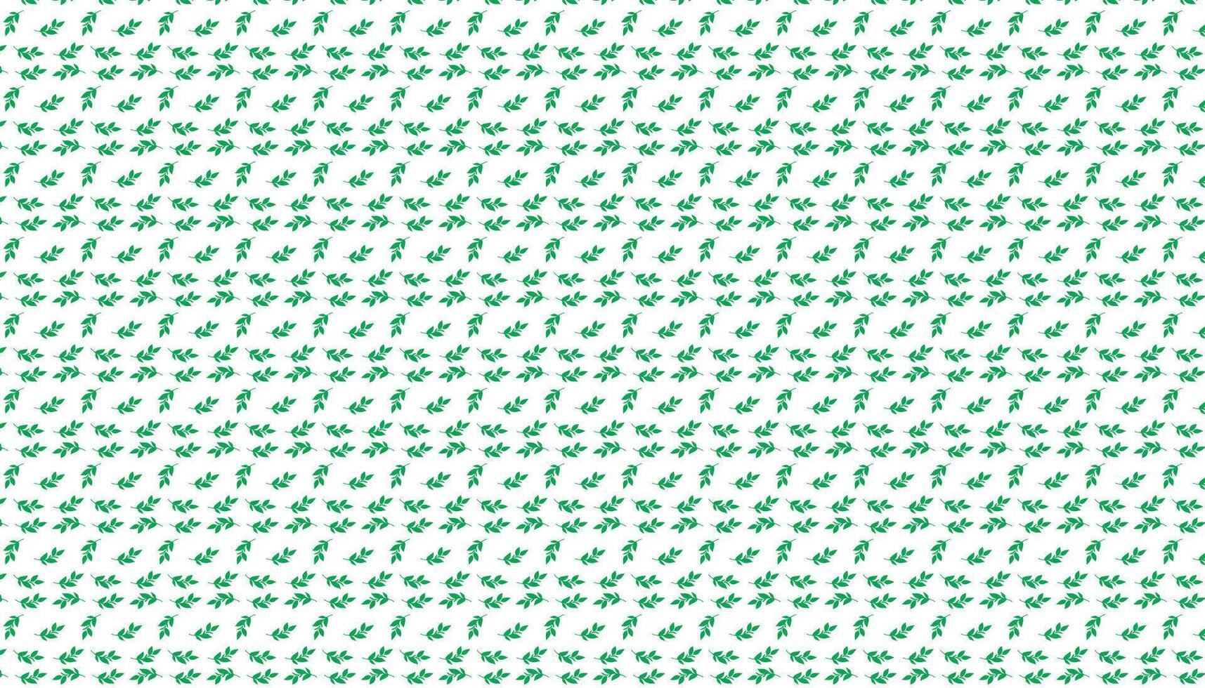 hand draw floral flower seamless pattern of green leaves Spring horizontal style Vector Design on a white background, Curtain, carpet, wallpaper, clothing, wrapping