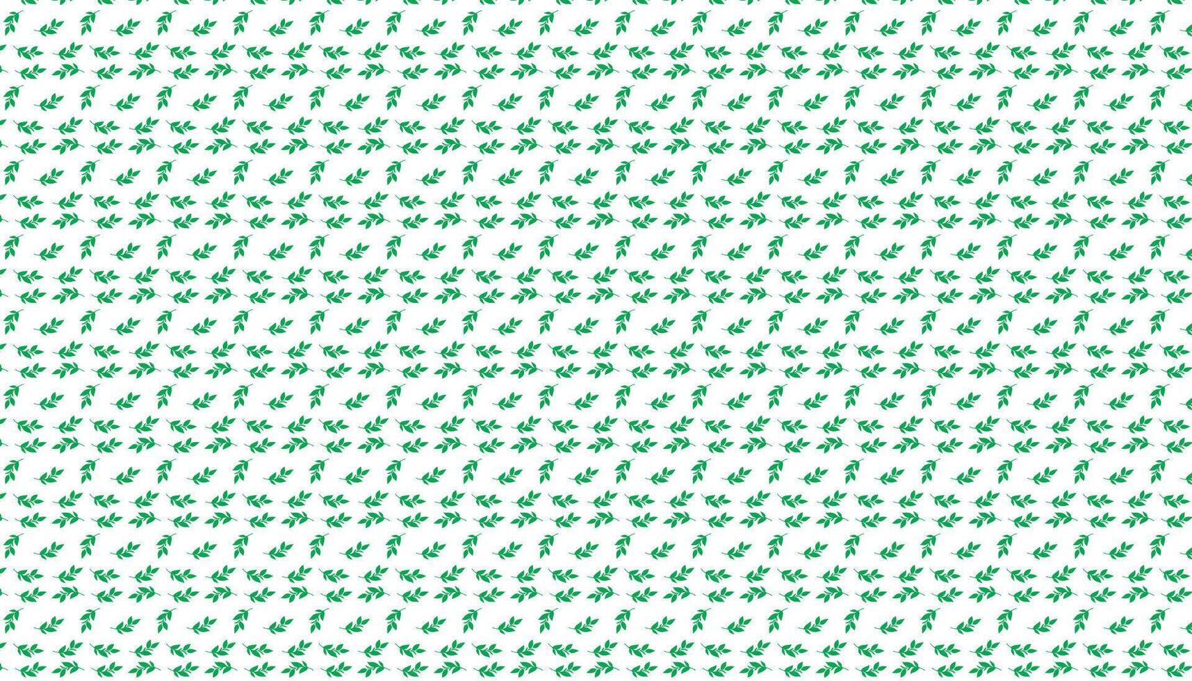 hand draw floral flower seamless pattern of green leaves Spring horizontal style Vector Design on a white background, Curtain, carpet, wallpaper, clothing, wrapping