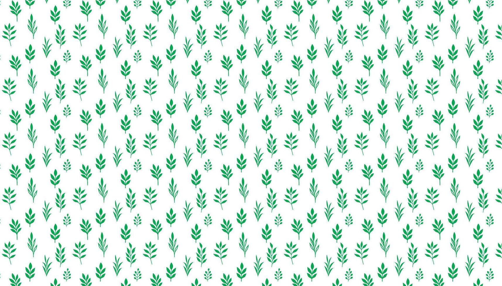 mano dibujar floral flor sin costura modelo de verde hojas primavera horizontal estilo vector diseño en un blanco fondo, cortina, alfombra, fondo de pantalla, ropa, envase