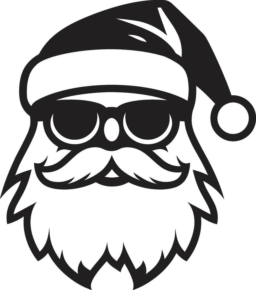 frío claus ambiente negro frio vector Papa Noel escarchado S t. mella encanto frio negro vector