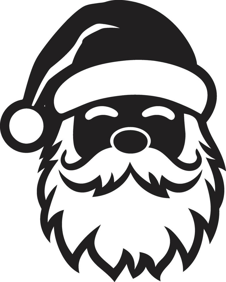 polar claus apelación negro Papa Noel frio vector frio Navidad icónico vector negro Papa Noel frio