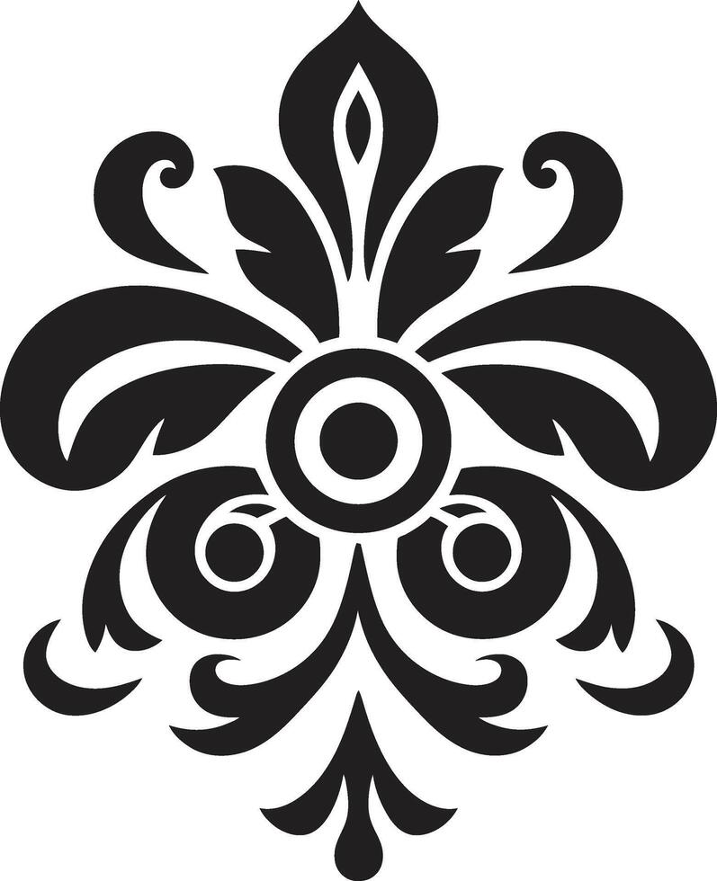 Refined Simplicity Black Vector Design Classic Ornate Touch Logo Icon