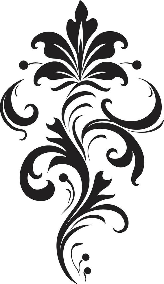 Luxurious Etchings Vintage Emblem Design Antique Intricacy Black Emblem Icon vector