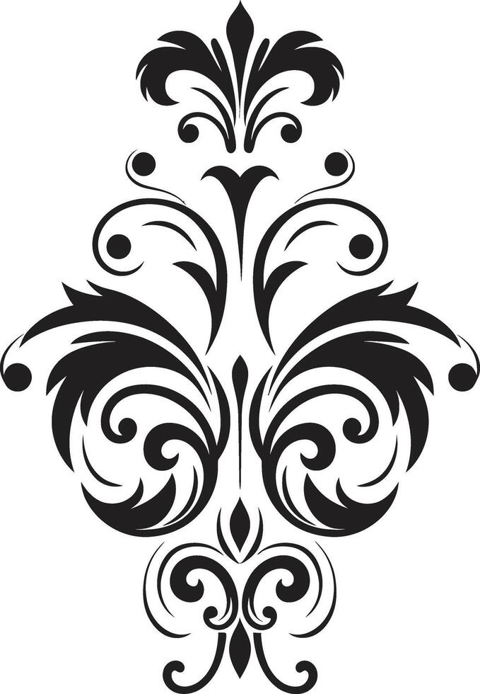 florido sencillez negro decorativo logo delicado embellecimiento decorativo vector icono