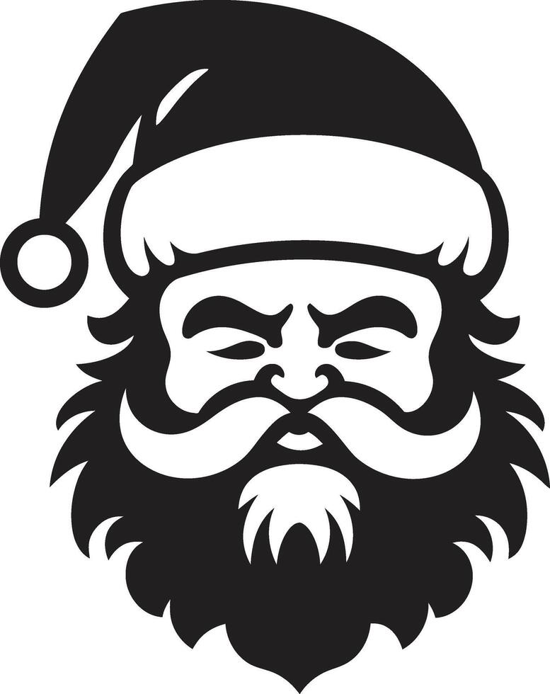 Iced Out Santa Appeal Black Vector Cool Chill Claus Vibe Black Santa Cool Vector
