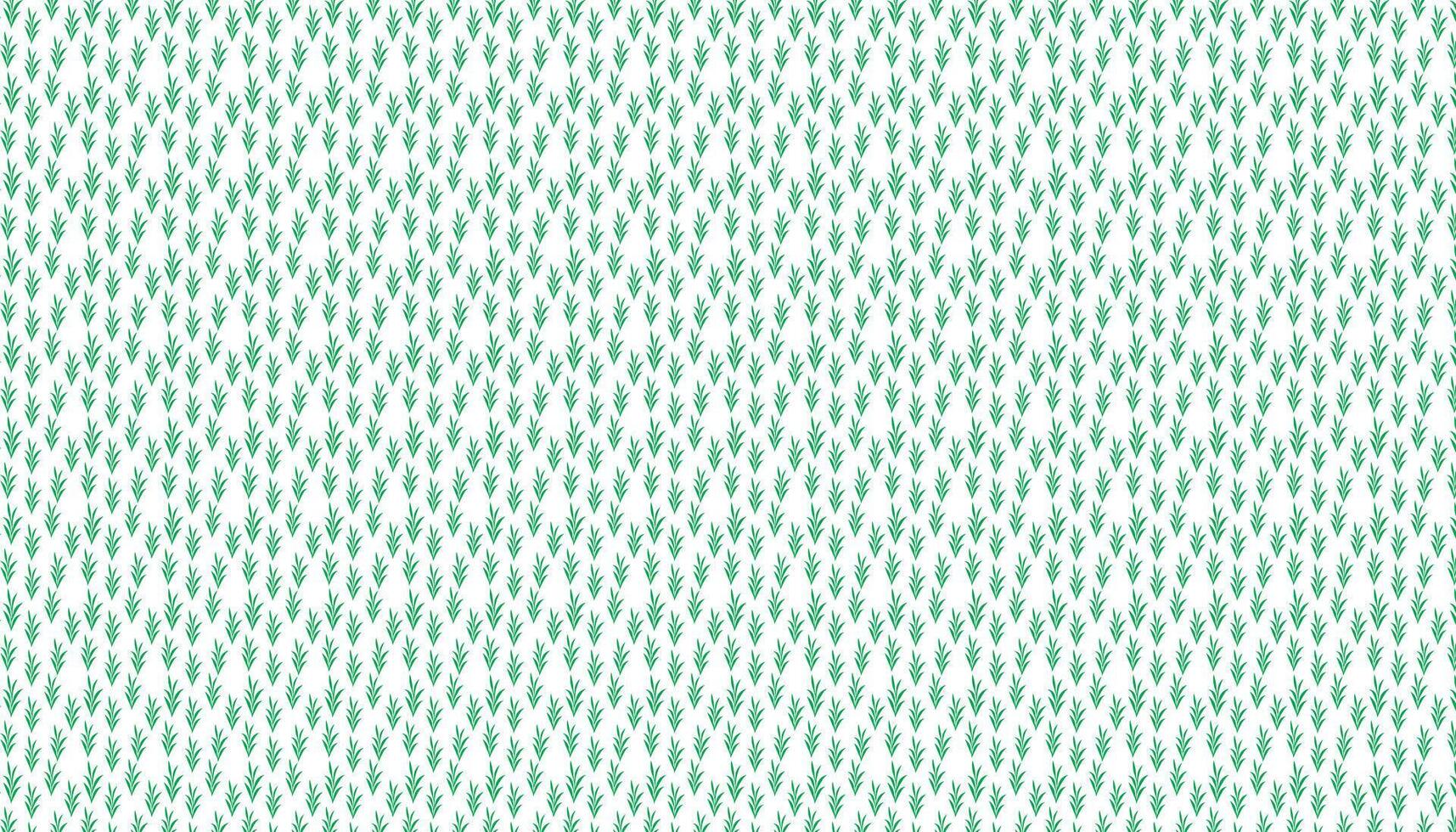 hand draw floral flower seamless pattern of green leaves Spring horizontal style Vector Design on a white background, Curtain, carpet, wallpaper, clothing, wrapping