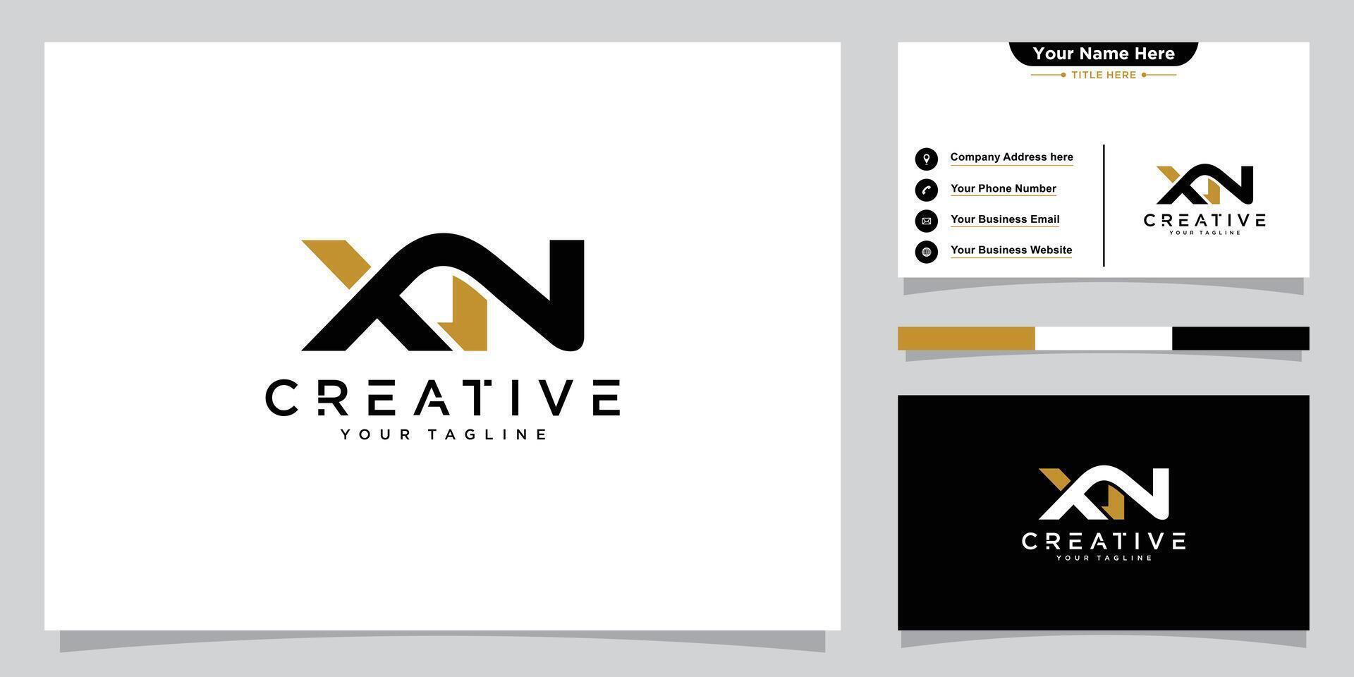 Modern creative XN Logo Design and template. XN icon initials creative. vector