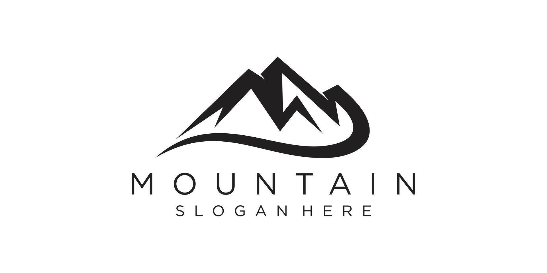 vector de plantilla de diseño de logotipo de montaña