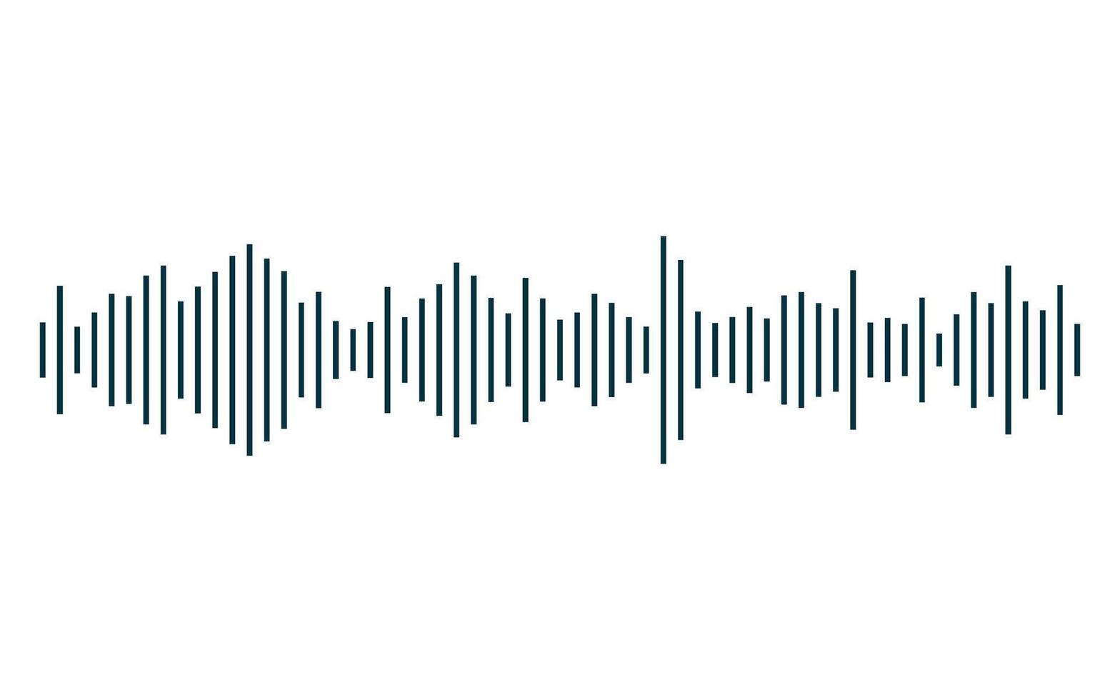 Audio frequency waveform, graphical representation of the voice signal. Vector. vector