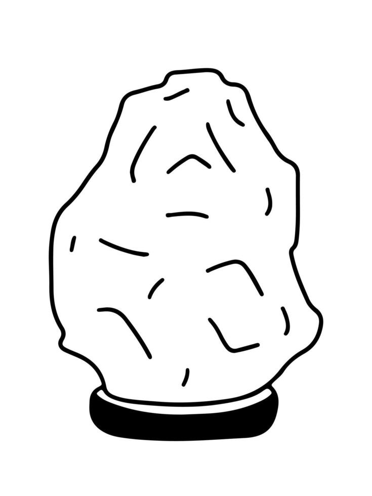 Hand drawn vector salt lamp sketch