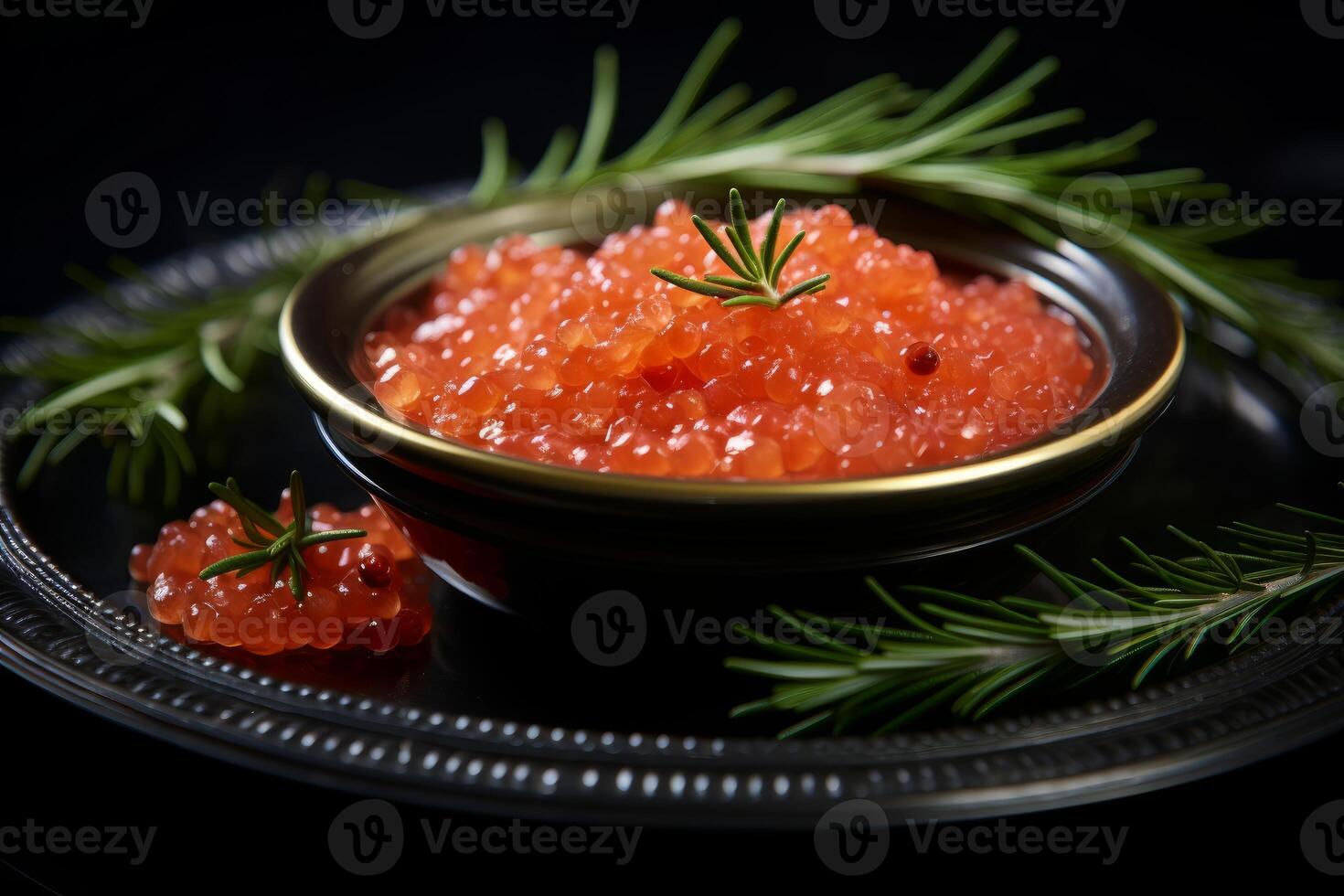 AI generated Exquisite Red caviar. Generate Ai photo