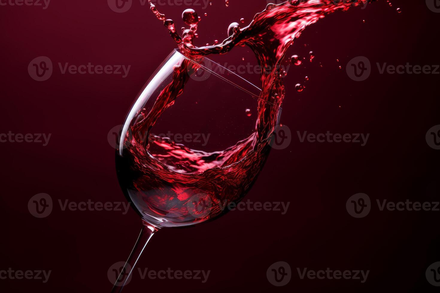 AI generated Fiery Red wine bottle splashes. Generate Ai photo