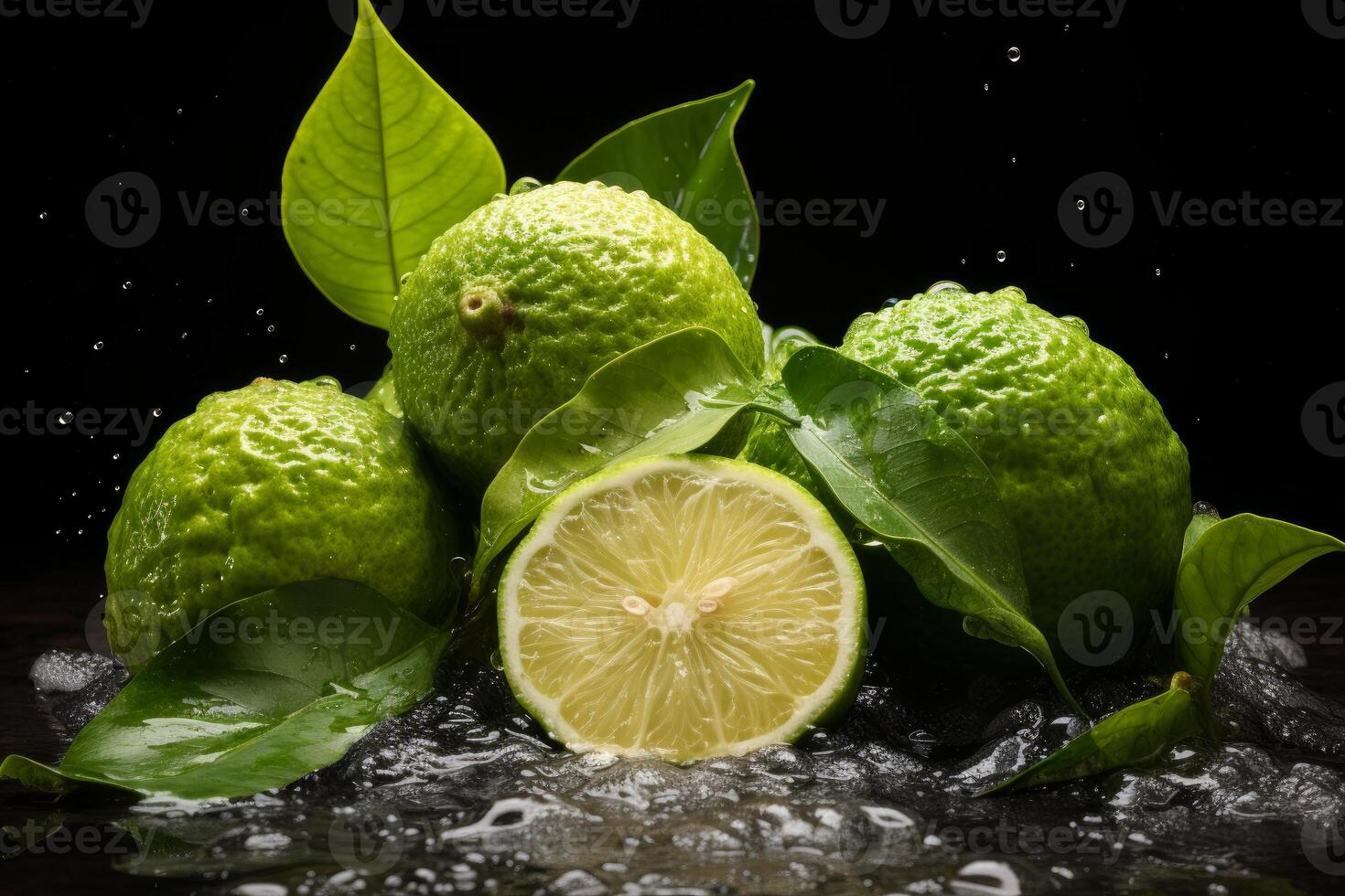 AI generated Aromatic Ripe bergamot. Generate Ai photo