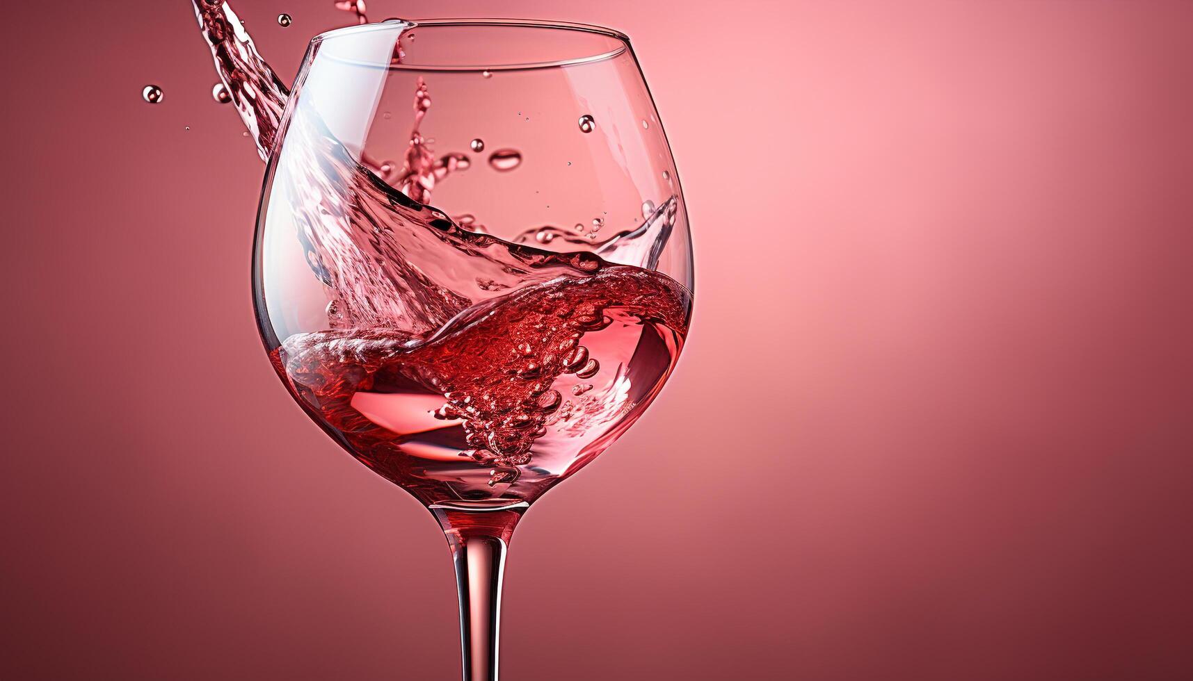 AI generated Luxury celebration pouring wine, glass reflecting elegance, smooth and shiny generated by AI photo