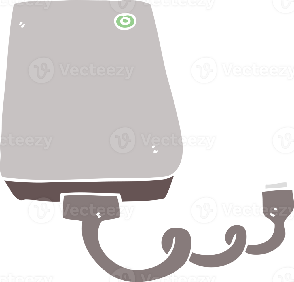 flat color style cartoon hard drive png