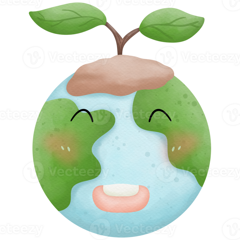 Erde Tag Aquarell Elemente damit süß png