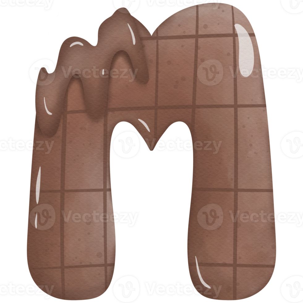 Alphabets chocolate watercolor so cute png