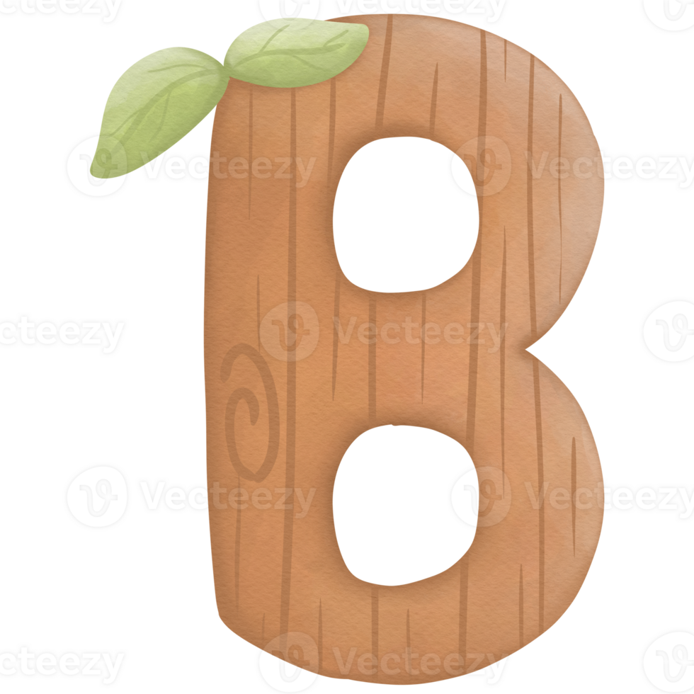 Alphabets tree watercolor so cute png