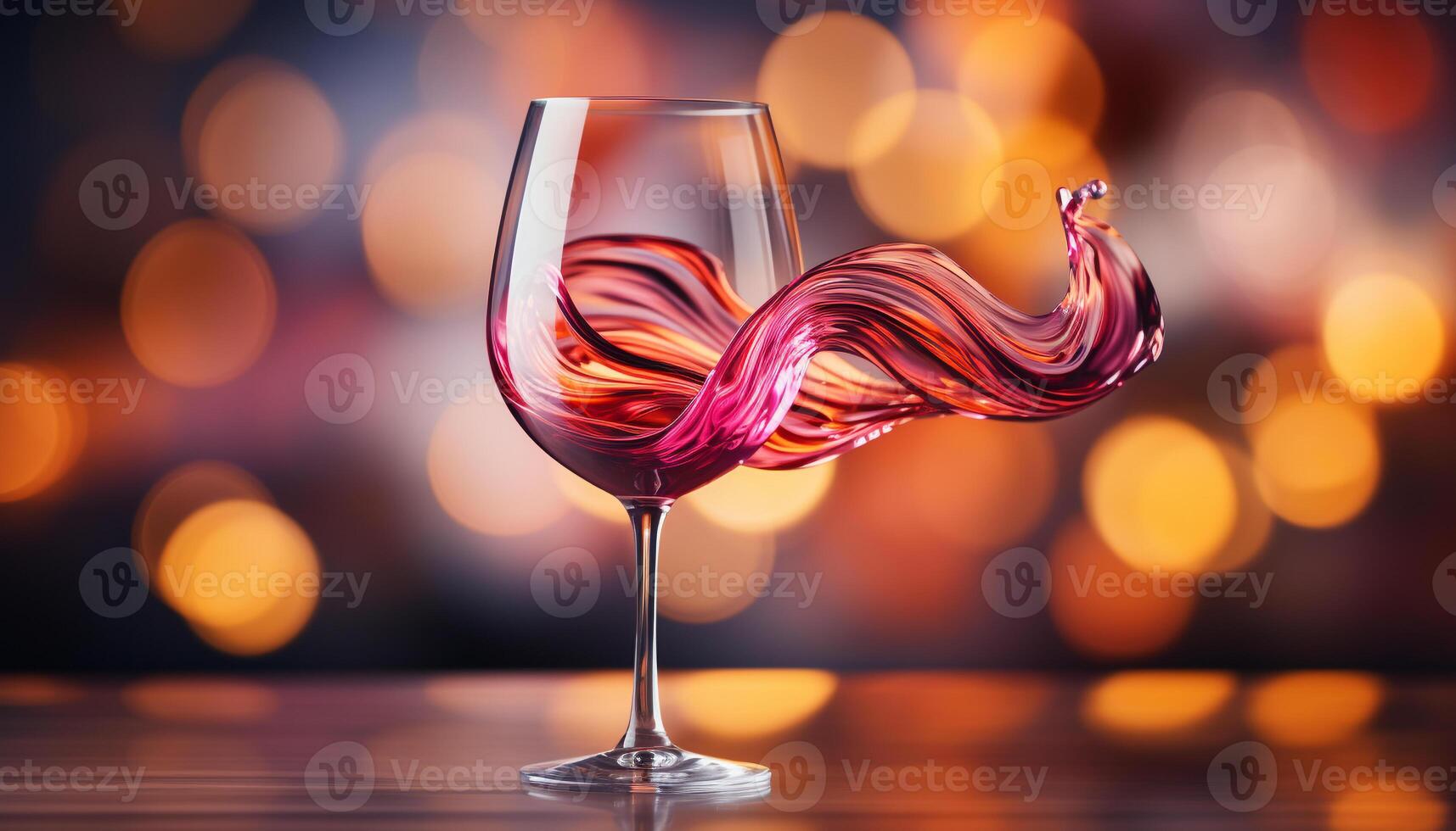 AI generated Celebration of night wine, drink, party, glass, reflection, illuminated generated by AI photo