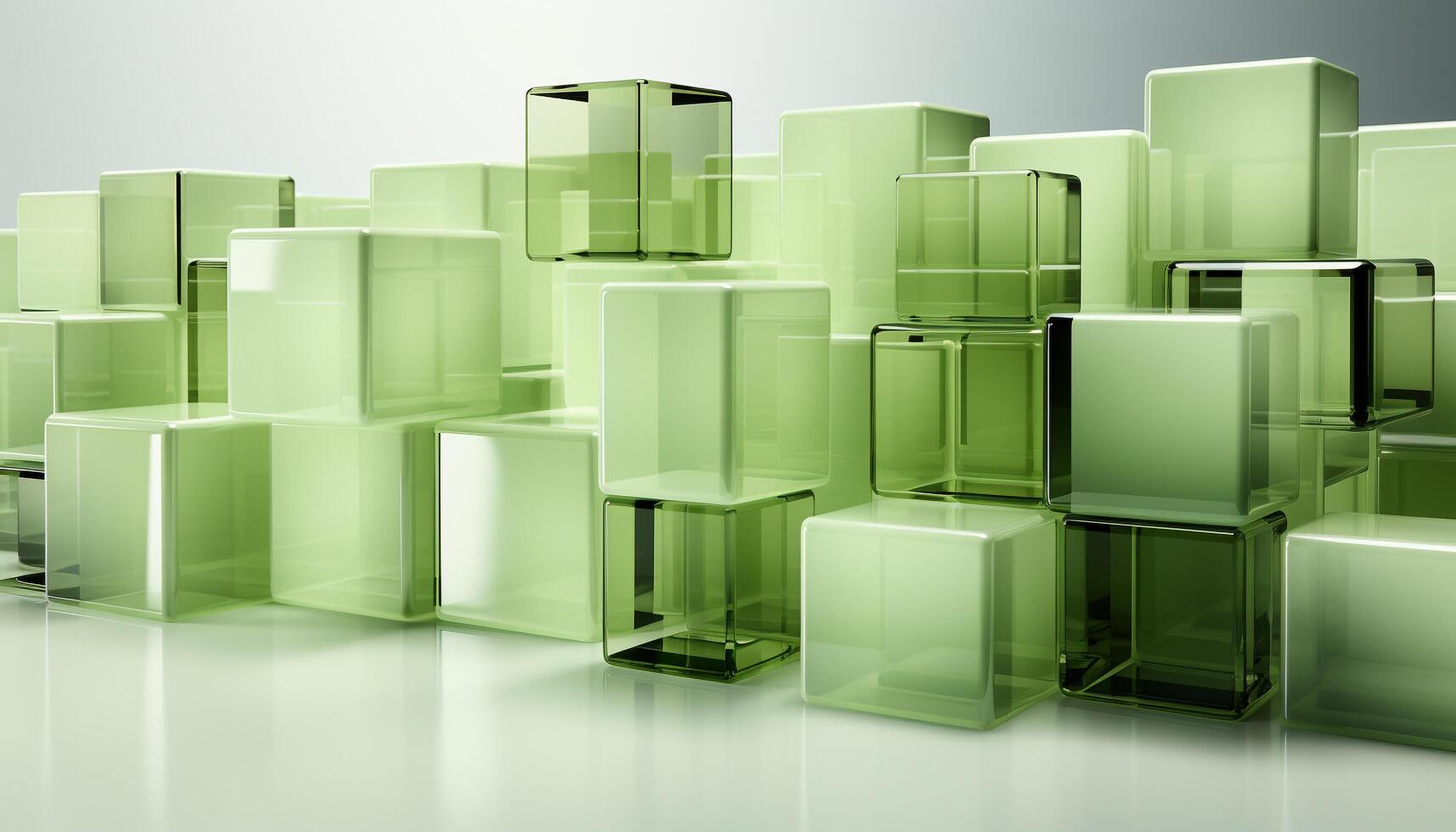 AI generated Modern futuristic design with clean, smooth, shiny, transparent glass construction generated by AI photo