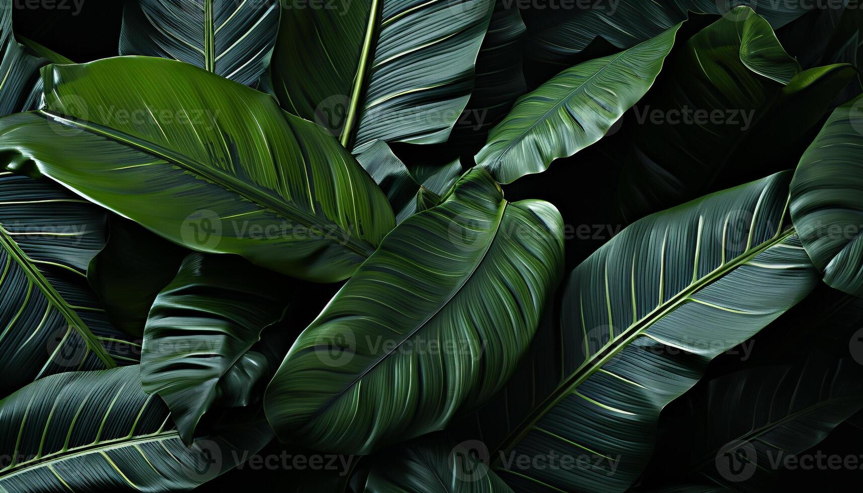AI generated Freshness of summer in a tropical rainforest, nature abstract beauty generated by AI photo