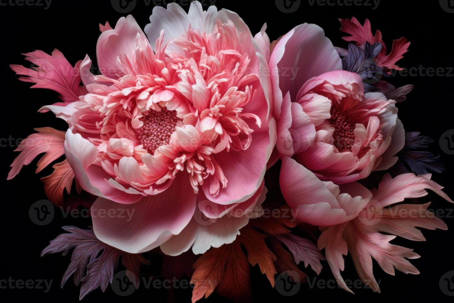 AI generated Peony flowers. Generate Ai photo