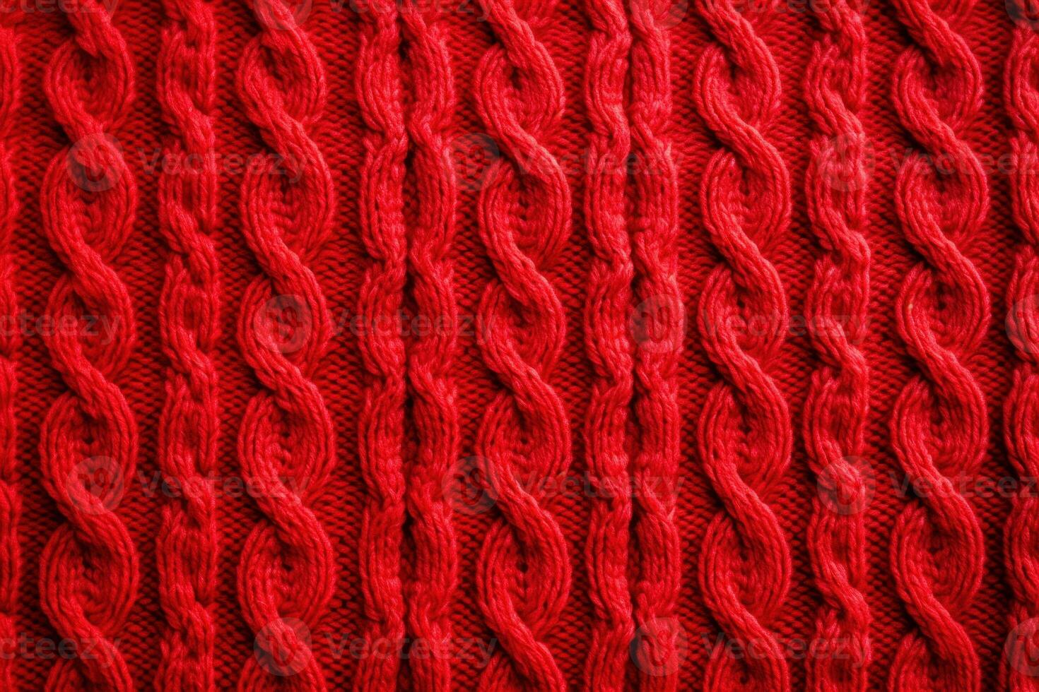 AI generated Red sweater pattern cotton. Generate Ai photo