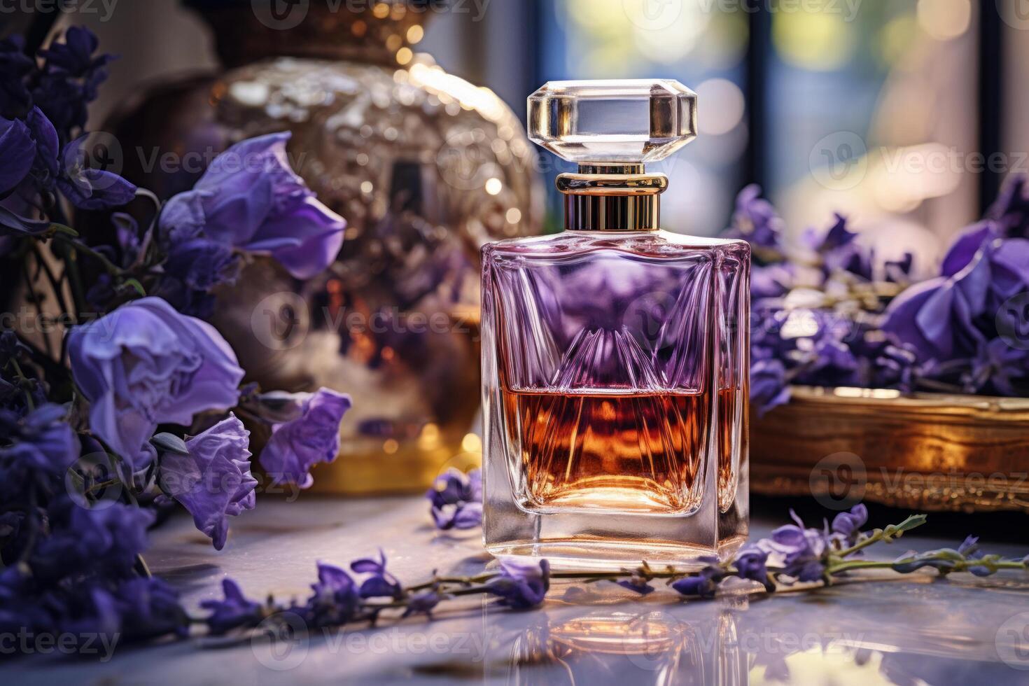 AI generated Refreshing Luxury perfume beach. Generate Ai photo