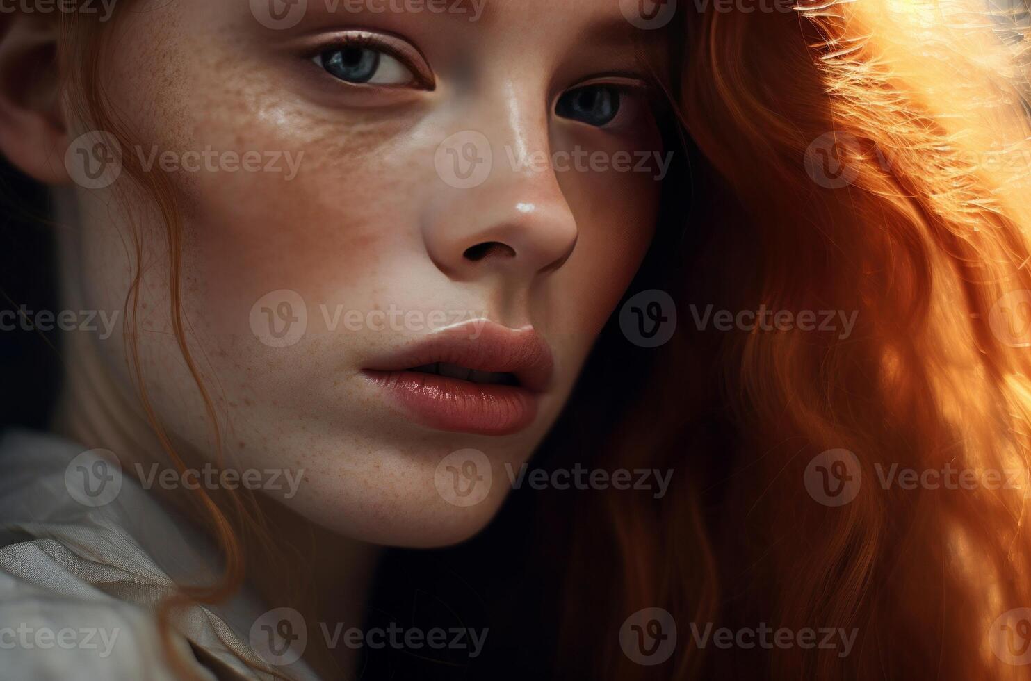AI generated Confident Model close up walking. Generate ai photo