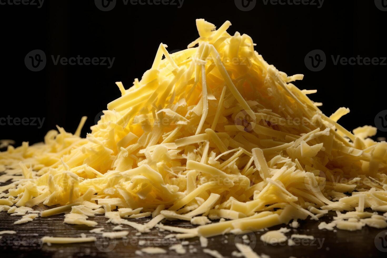 AI generated Grated Shredded cheese. Generate Ai photo