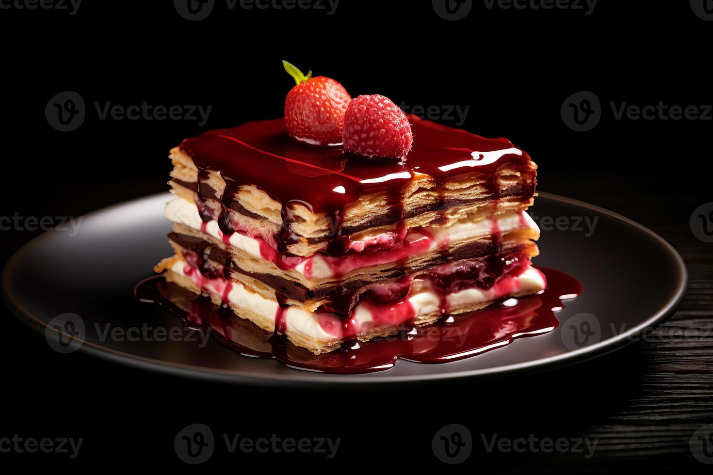 AI generated Indulgent Italian cream buns dessert maritozzo. Generate Ai photo