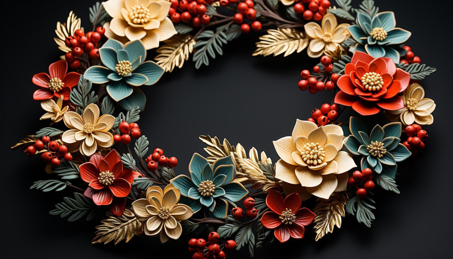 AI generated Abstract floral pattern in yellow, a modern symbol of beauty generated by AI photo