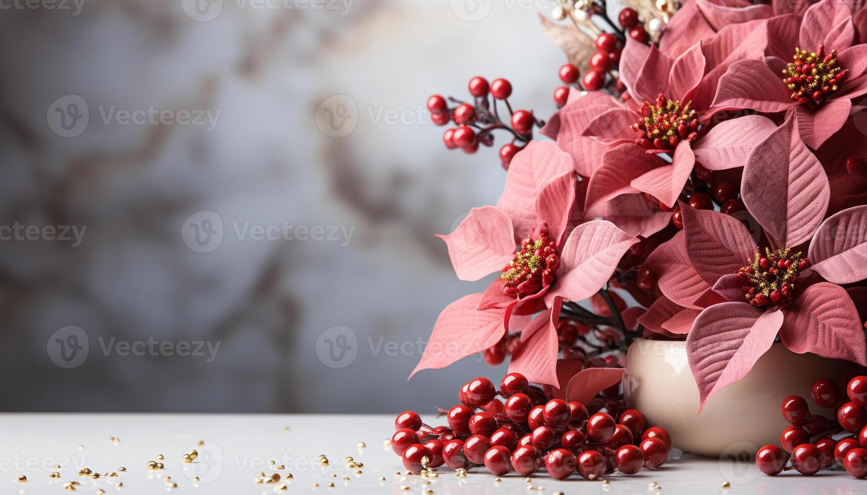 AI generated Freshness of nature beauty in a bouquet of colorful flowers generated by AI photo